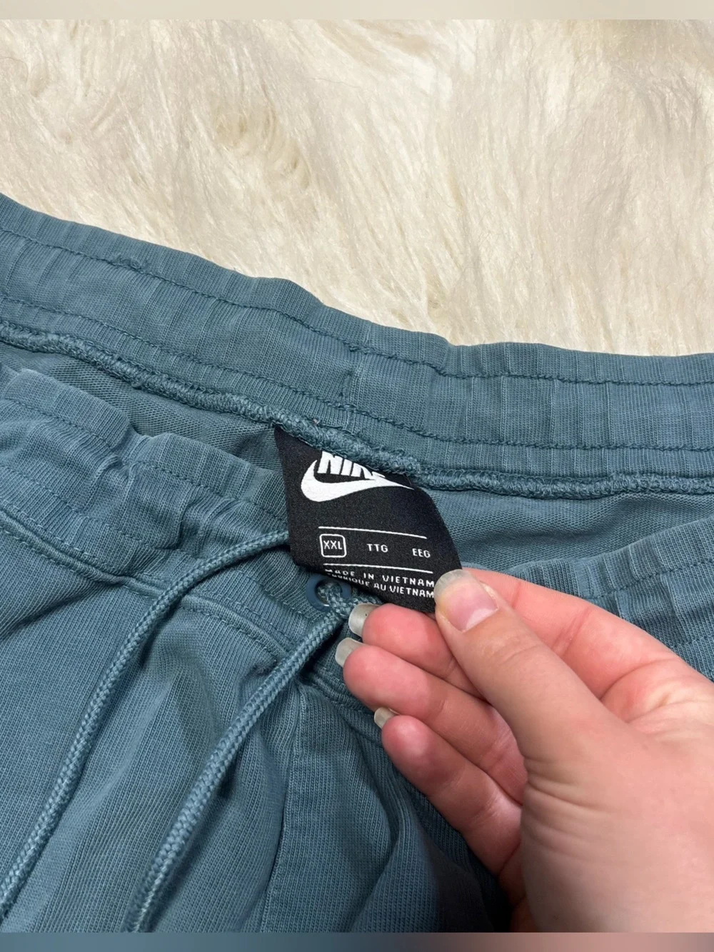 Nike Women's Teal Knit Drawstring Athletic Shorts size Women’s XXL